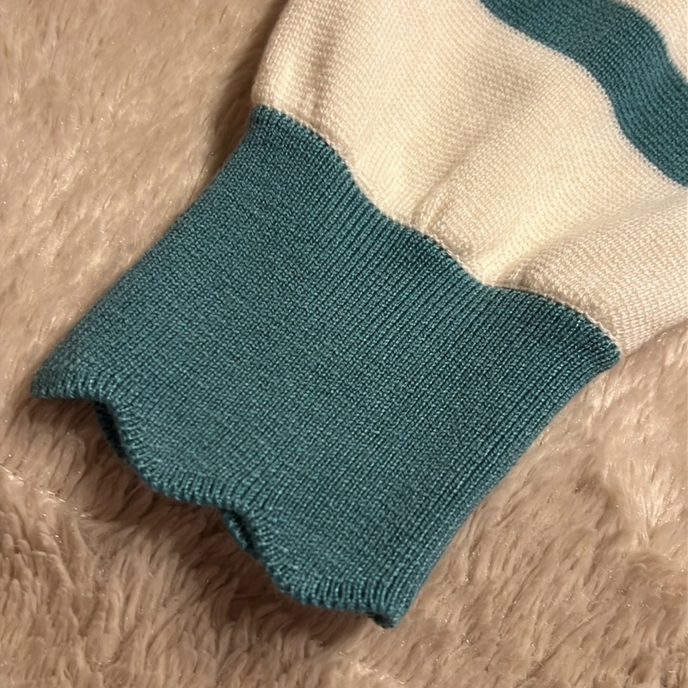 KATE SPADE Striped Scalloped Cardigan - Picture 7 of 16